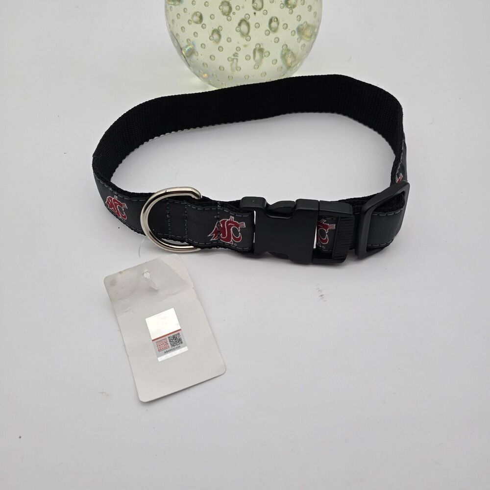 WSU Dog Collar Washington State Cougars Adjustable One Size Fits All